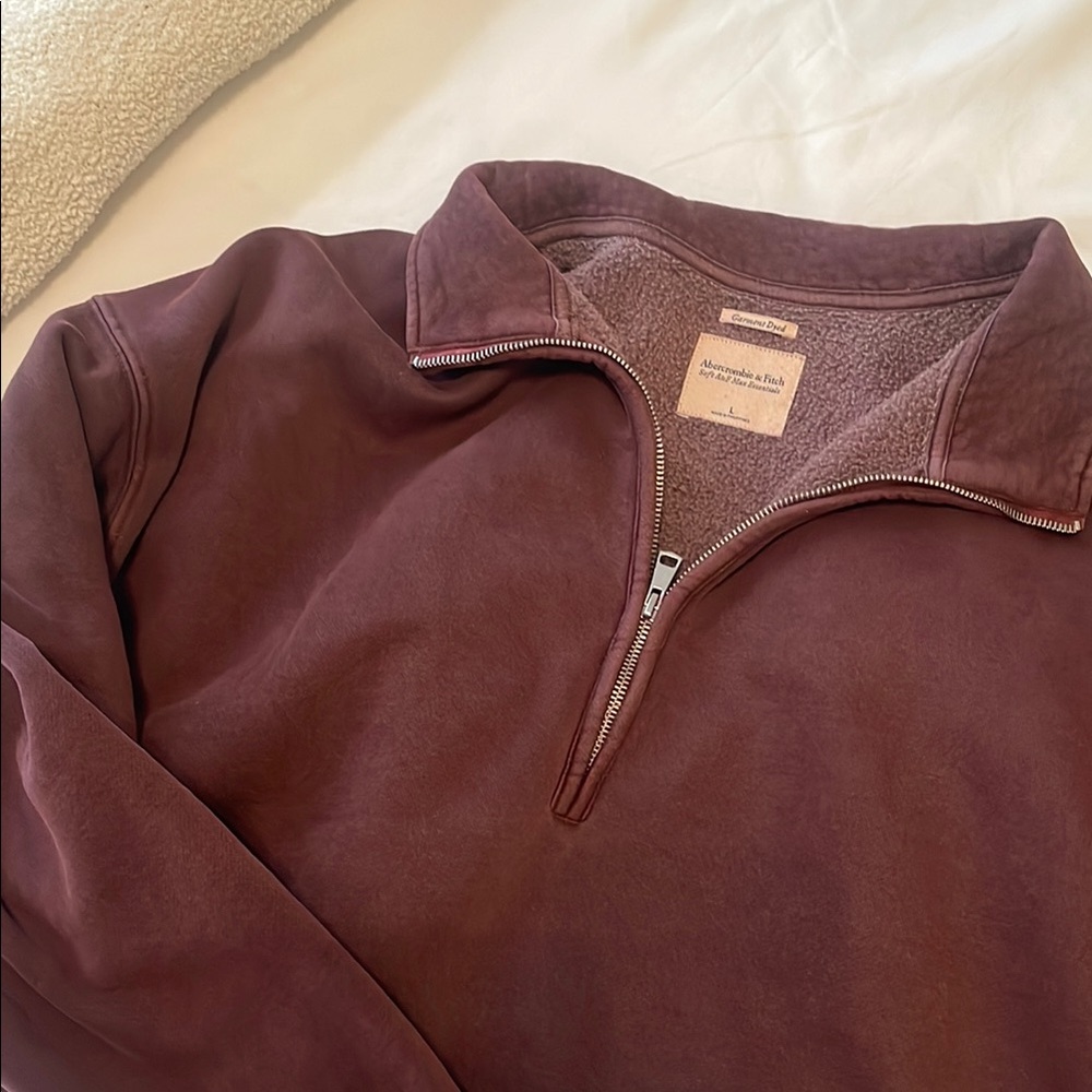 Abercrombie Half-Zip Maroon